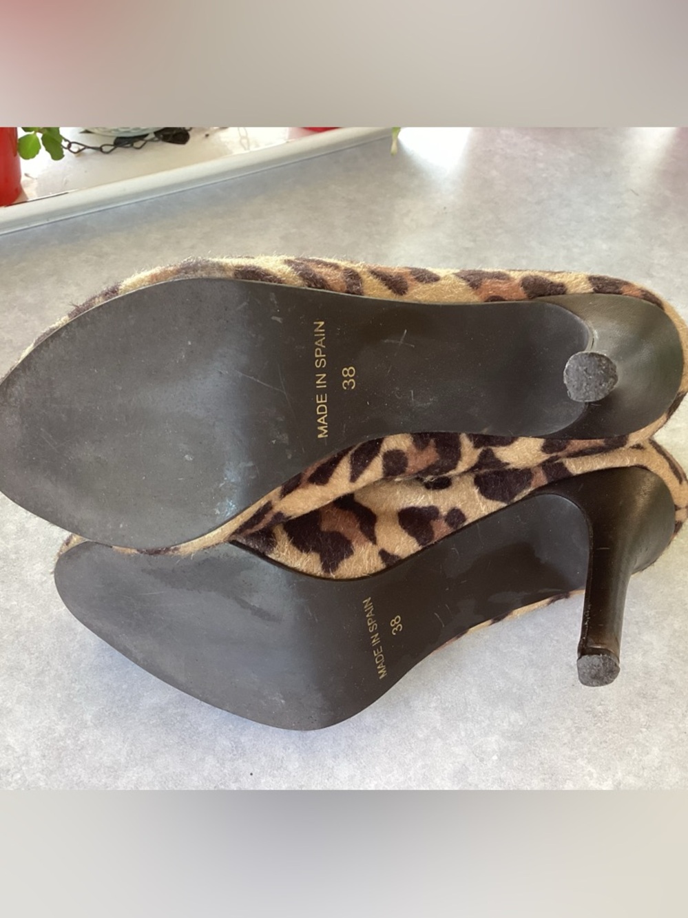 Angel Alarcón leather Leopard Calf Hair Booties SZ 8 - Picture 5 of 6